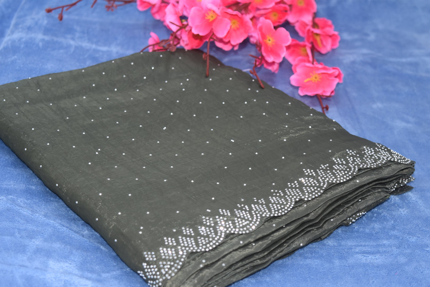 GEORGETTE SAREE WITH CUTWORK DESIGN