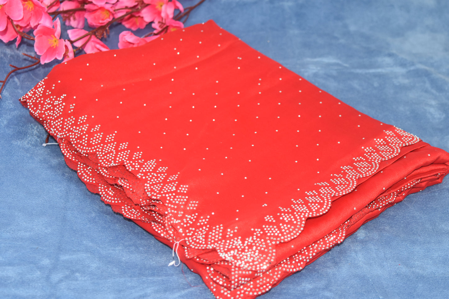 GEORGETTE SAREE WITH CUTWORK DESIGN